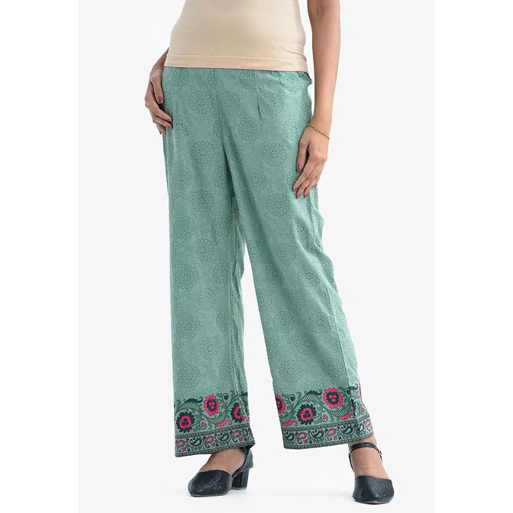 Le Reve Принтованные палаццо из вискозной ткани 1