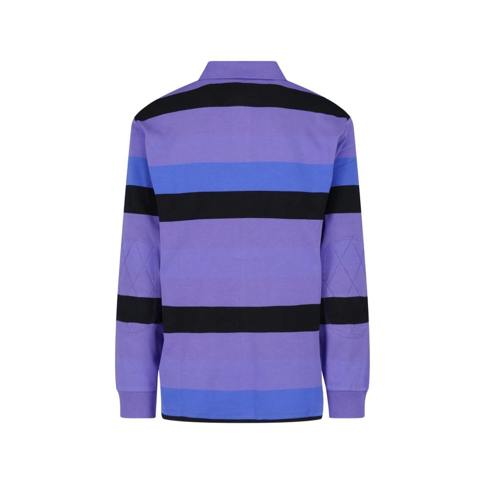 striped long-sleeved polo shirt 2