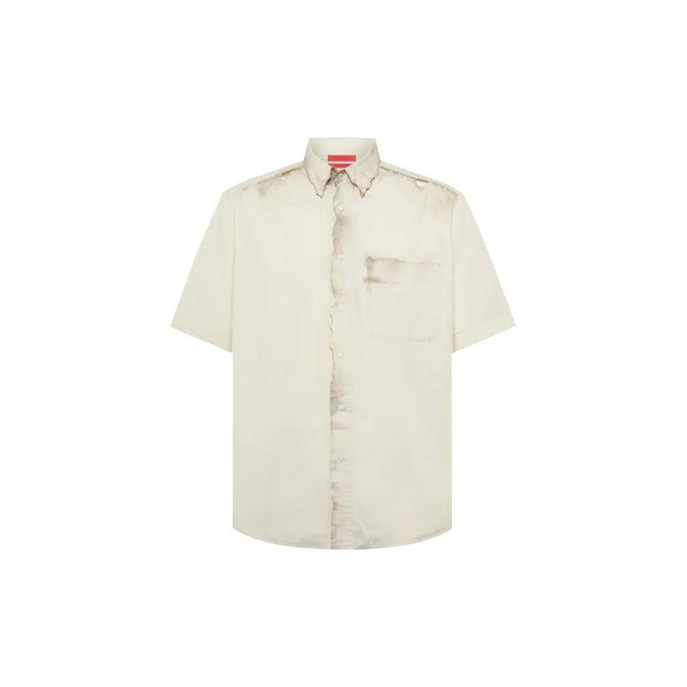 Рубашка на пуговицах KUSIKOHC Burned Shirt 'White' 1