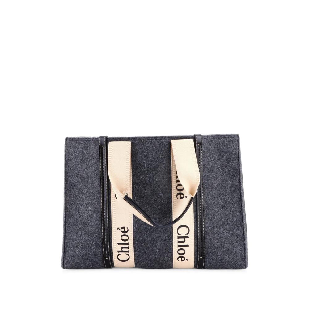 Большая сумка-тоут Woody Recycled Felt with Leather and Canvas 2