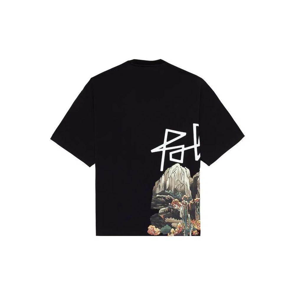 Футболки Palm Angels Desert Skull Over Tee 'Черный/Мультиколор' 2