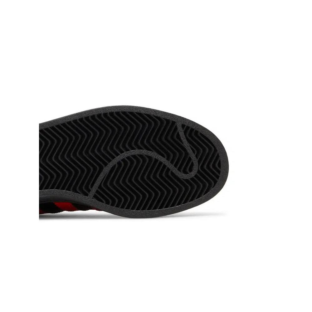 Кроссовки Adidas Superstar 'Core Black Vivid Red' 5