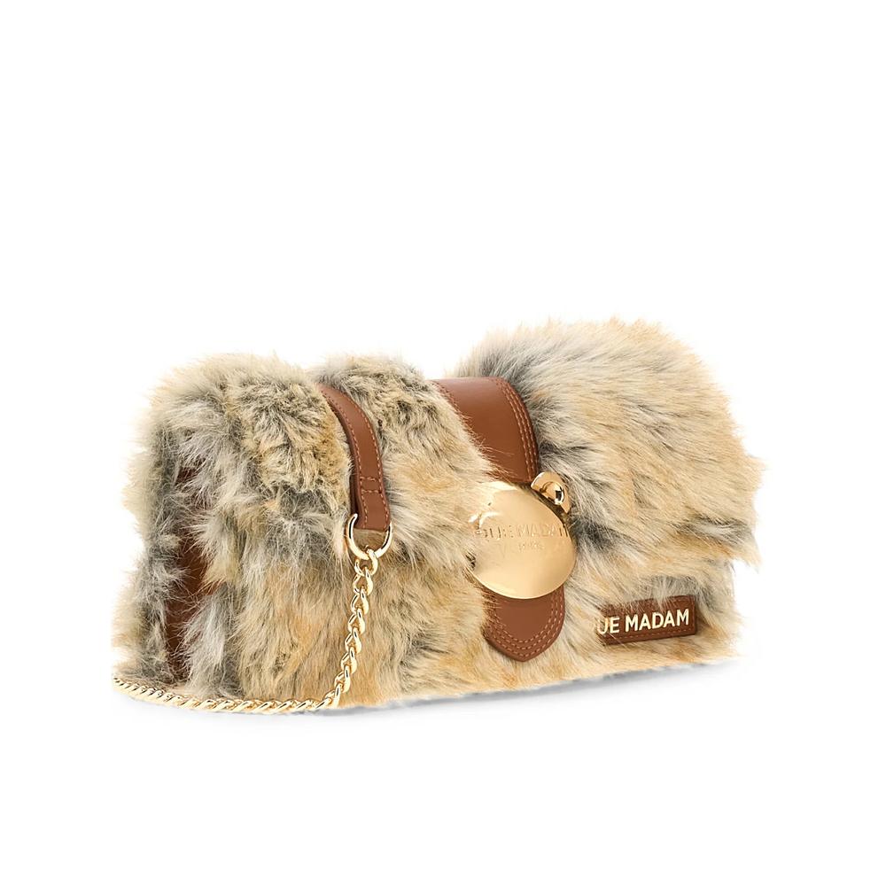 faux-fur chain-link shoulder bag 2
