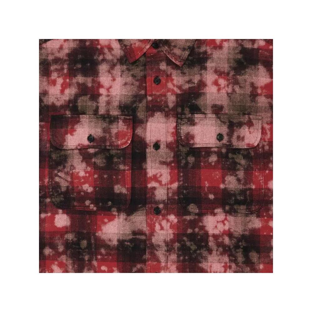 Фланелевые рубашки Palm Angels Curved Logo Check Shirt 'Red/Off White' 3