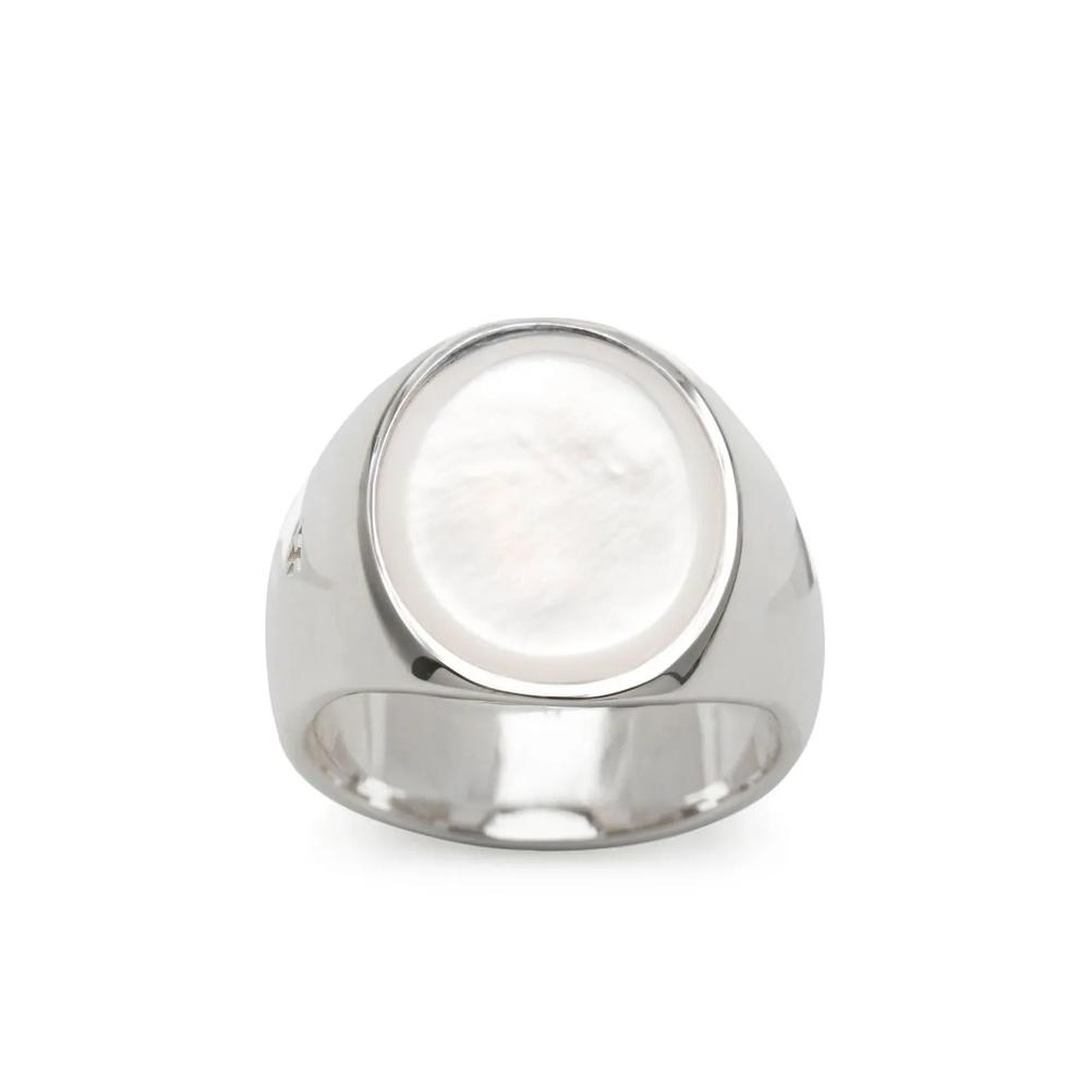 Серебряное кольцо Oval с перламутром 2