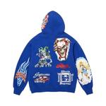Худи Supreme Stickers на капюшоне 'Royal' 2