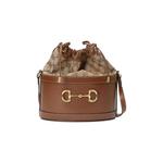 Сумки-ведра Gucci Horsebit 1955 Bucket Bag «Brown» 1