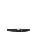 logo-plaque leather belt 1