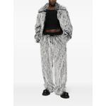 faux-fur tailored-cut trousers 2