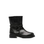 braided-strap leather boots 1