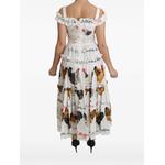 rooster-print tiered dress 2
