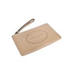 Большой угловой клатч на молнии с Coach Heritage - бежевый 4