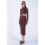 Юбка-карандаш миди с металлическими шипами 4