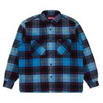 Фланелевые рубашки Supreme Quilted Plaid Shirt 'Blue' 1