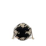 Сумка через плечо CC Quilted Tweed and Shearling Round Clutch With Chain 1
