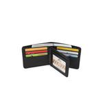 Подарочный набор - кошелек из натуральной кожи с RFID + ремень с пряжкой 40 мм - черный 4