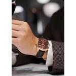 Seiko Presage Sharp Edged Series коричневый текстурированный циферблат, темно-коричневый кожаный ремешок Cordovan, механические часы SPB170J1 6