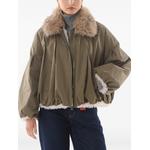 Courtney faux-fur collar oversized jacket 1