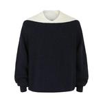 Топы Ferragamo Two Tone Knit Sweater 'Белый' 1