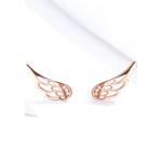 Серьги-гвоздики Solid 925 Sterling Silver Free Me Angel Wing Rose Gold 5