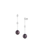 diamond and Tahitian South Sea pearl drop earrings 1