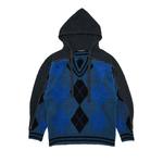Худи Y/Project Zip Insert Hood Pullover 'Синий/Серый Аргайл' 1