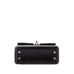 CC Top Handle Flap Vanity Case Quilted Shiny Aged Calfskin Small satchel 4