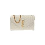 Сумки через плечо Saint Laurent Small Envelope Chain Bag 'Cream' 1