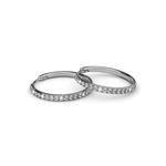 Украшенные серьги-кольца с кристаллами SWAROVSKI® - Белое золото/Прозрачный 4