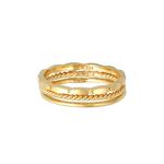 Кольцо Ring Trio Basic Minimalist Timeless Blogger с золотым покрытием 3