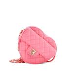 Большая стеганая сумка через плечо CC in Love Heart Bag 1