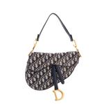 Сумка на плечо Saddle Handbag Oblique из канваса среднего размера 1