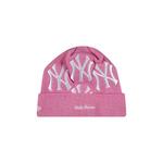 Шапки Supreme x New York Yankees x New Era Box Logo Beanie 'Pink' 2