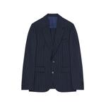 single-breasted deconstructed striped jacket in wool 1