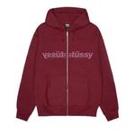 Топы Stussy Mirror Zip Hoodie 'Бордовый' 1