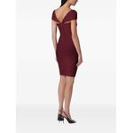 midi fitted knit dress dark red 2