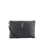 Клатч Classic Monogram Wristlet Pouch Matelasse Chevron Leather 1