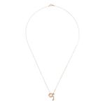 18K yellow gold Letter Q diamond necklace 1