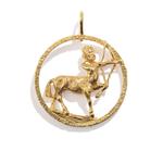 Подвеска Sagittarius из желтого золота 1