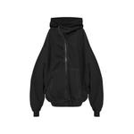 asymmetric-zip oversized hoodie 1