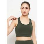 Спортивный бюстгальтер Clovia Medium Impact Padded Racerback цвета морской зелени 2