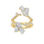 Кольцо Fashion из желтого золота с бриллиантами 1