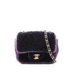 Мини-сумка через плечо Square Classic Multicolor Shearling Single Flap (2020 год) 1