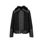 belted faux-shearling jacket 1