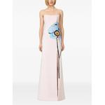 Jessine floral-appliqué strapless gown 2