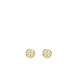 TORY BURCH Серьги-гвоздики из латуни с покрытием 18-каратным золотом 1