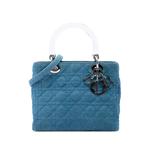 Сумка-сэтчел Cannage Acrylic Handles Lady Dior среднего размера (1999 год) 1