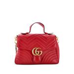 Маленькая стеганая сумка-сэтчел GG Marmont Top Handle Flap Bag 1