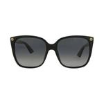Очки Gucci Square Frame Acetate Sunglasses «Black/Grey» 1