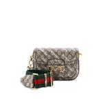 Маленькая сумка на плечо The Hacker Project Horsebit 1955 GG Coated Canvas из коллаборации с Balenciaga 1
